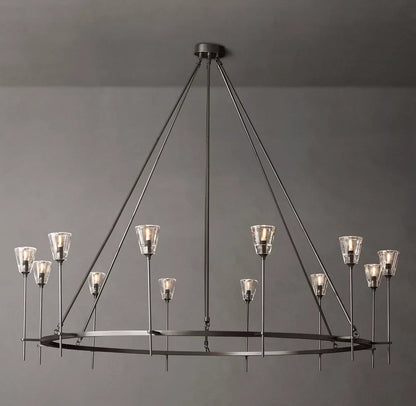Torche De Verre Round Chandelier 70"