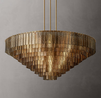 Sirene Smoke Glass Round Chandelier 65"
