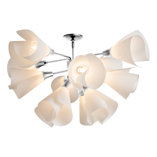 Mobius 12-Light Semi-Flush 12-Light Spun Frost (SH) in Sterling
