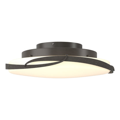 Flora LED Flush Mount LED Opal Glass (GG) in Dark Smoke