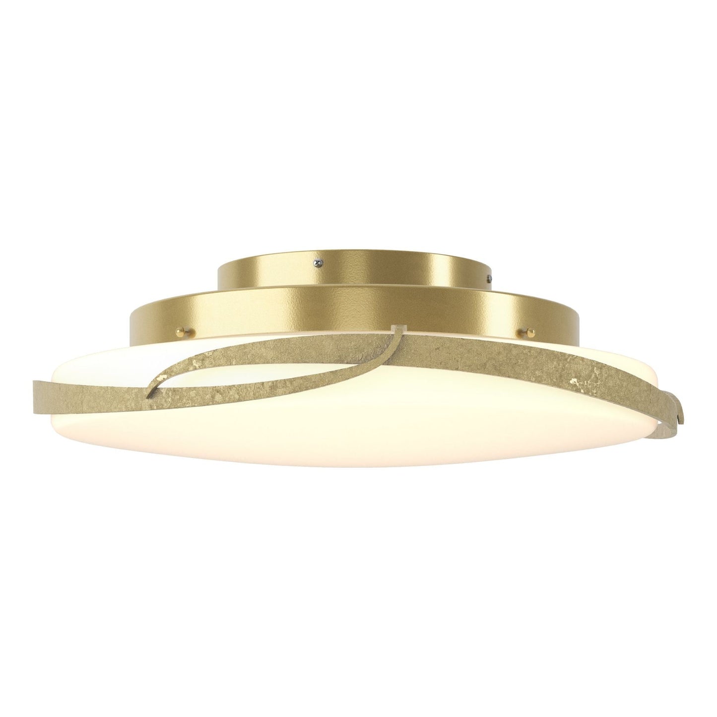 Flora LED Flush Mount LED Opal Glass (GG) in Modern Brass