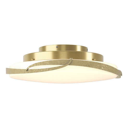 Flora LED Flush Mount LED Opal Glass (GG) in Modern Brass