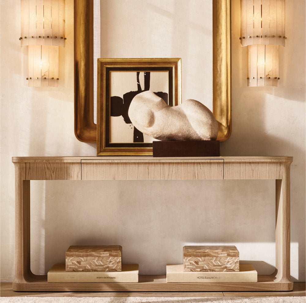St. Marco Ivory Alabaster Grand Round Wall Sconce
