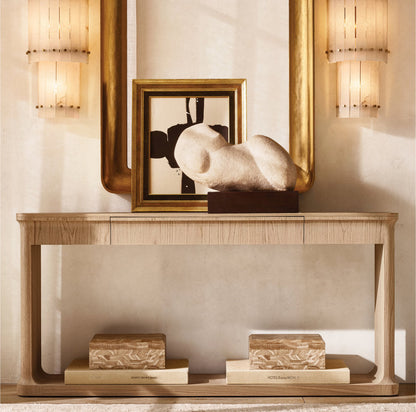 St. Marco Ivory Alabaster Grand Round Wall Sconce