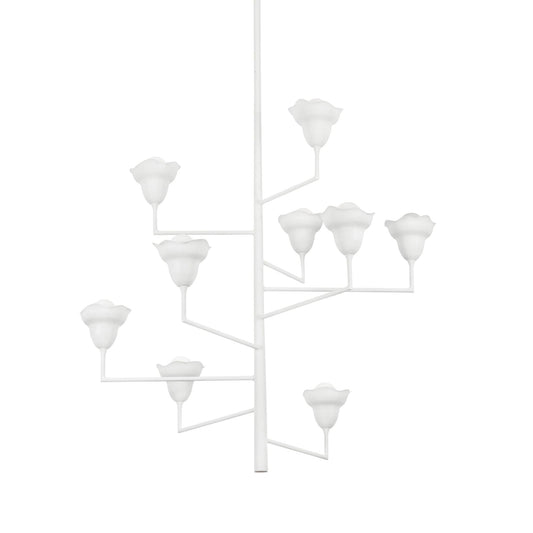 Alora 9-Light Chandelier in White Plaster 44L x 44W x 44.75H