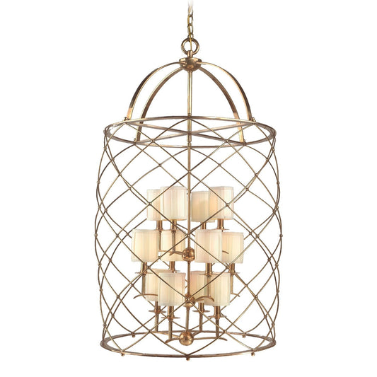 Brass Twelve-Light Chandelier