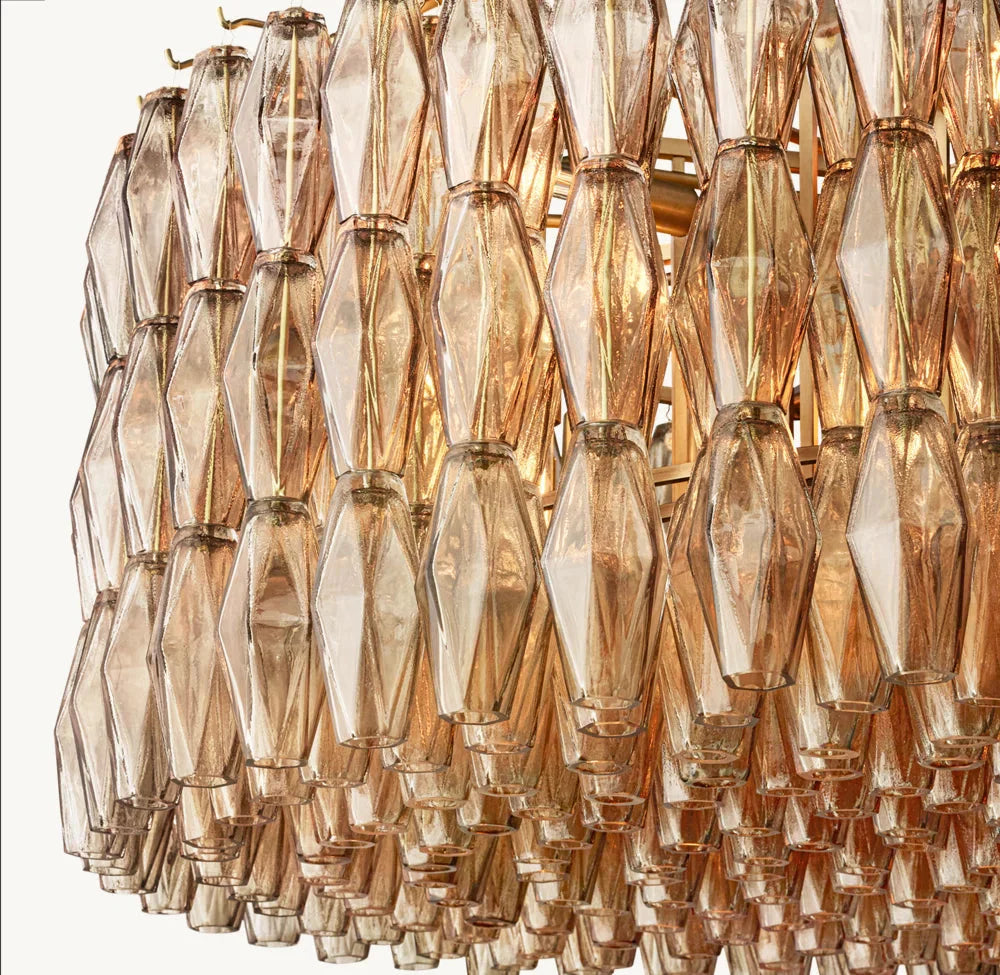Chiara Smoky Glass Circular Chandelier 47"
