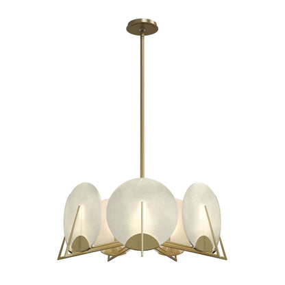 Callisto 7-Light Pendant 7-Light Alabaster in Modern Brass
