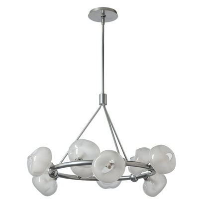 Ume 9-Light Ring Pendant 9-Light Frosted Glass (FD) in Sterling