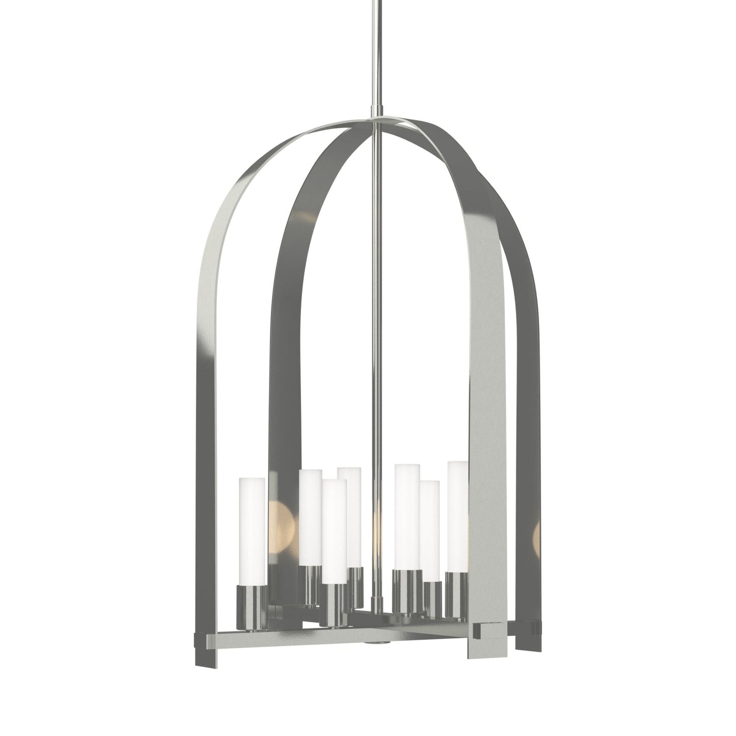 Triomphe 8-Light Pendant 8-Light Frosted Glass (FD) in Sterling