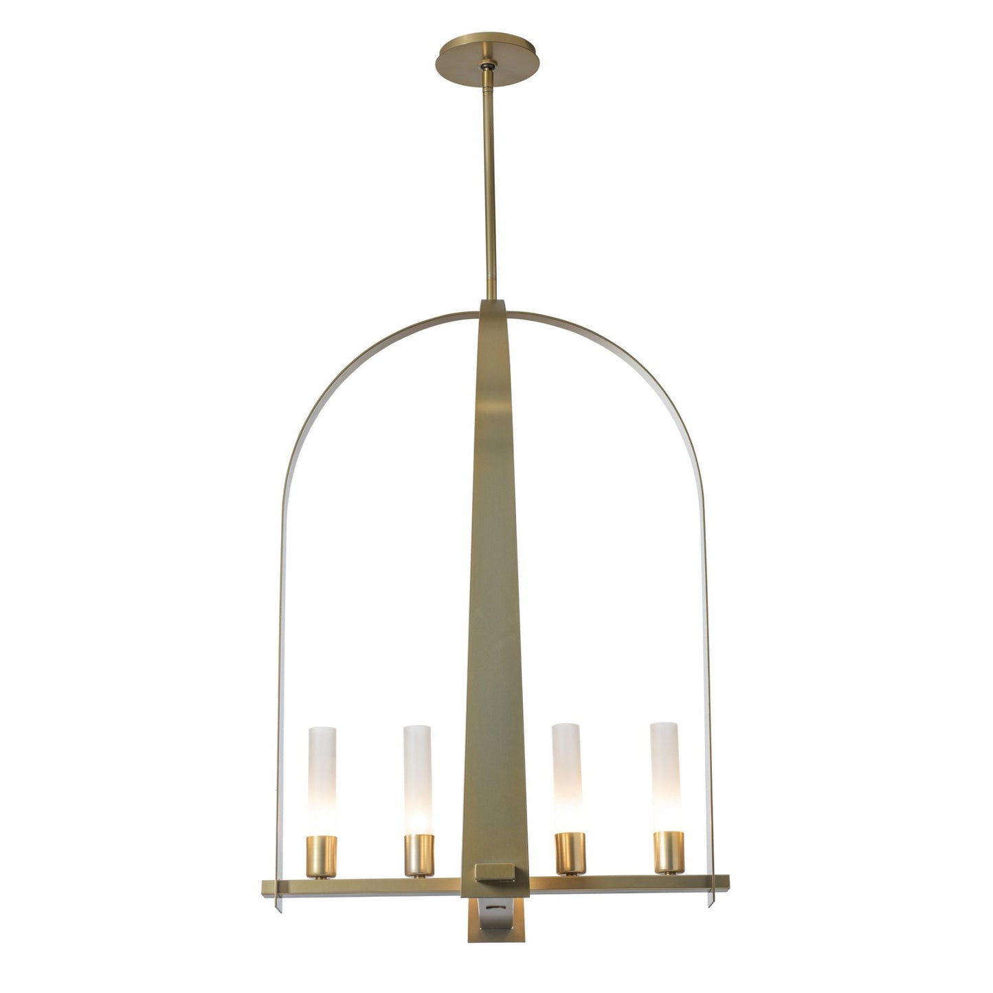Triomphe 8-Light Pendant 8-Light Frosted Glass (FD) in Modern Brass
