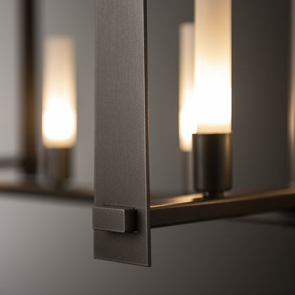 Triomphe 9-Light Linear Pendant 9-Light Frosted Glass (FD) in Dark Smoke
