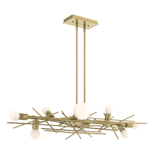 Brindille 8-Light Linear Pendant 8-Light in Modern Brass