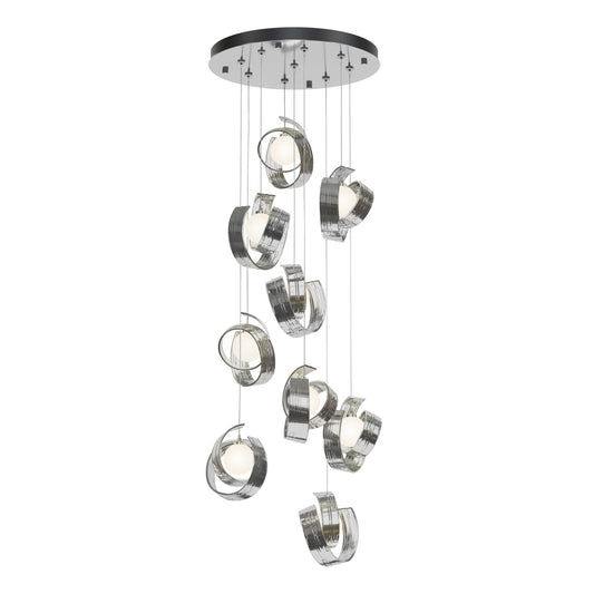 Riza 9-Light Pendant 9-Light Opal Glass (GG) in Sterling