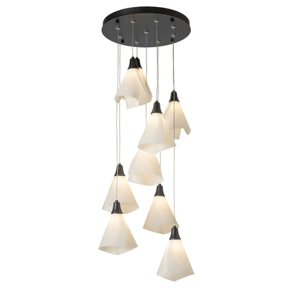 Mobius 9-Light Pendant 9-Light Spun Frost (SH) in Black