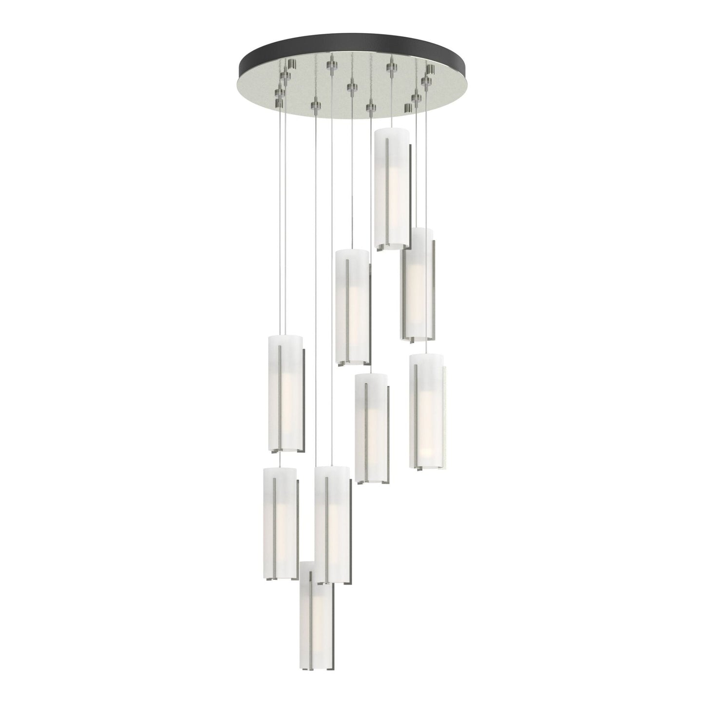 Exos Glass 9-Light Pendant 9-Light Opal Glass (GG) in Sterling