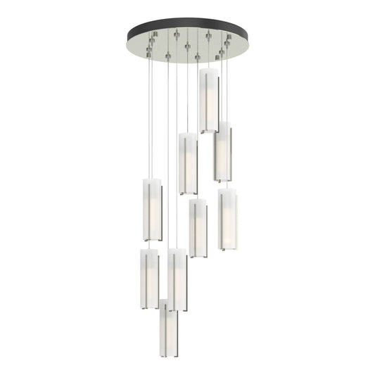 Exos Glass 9-Light Pendant 9-Light Opal Glass (GG) in Sterling