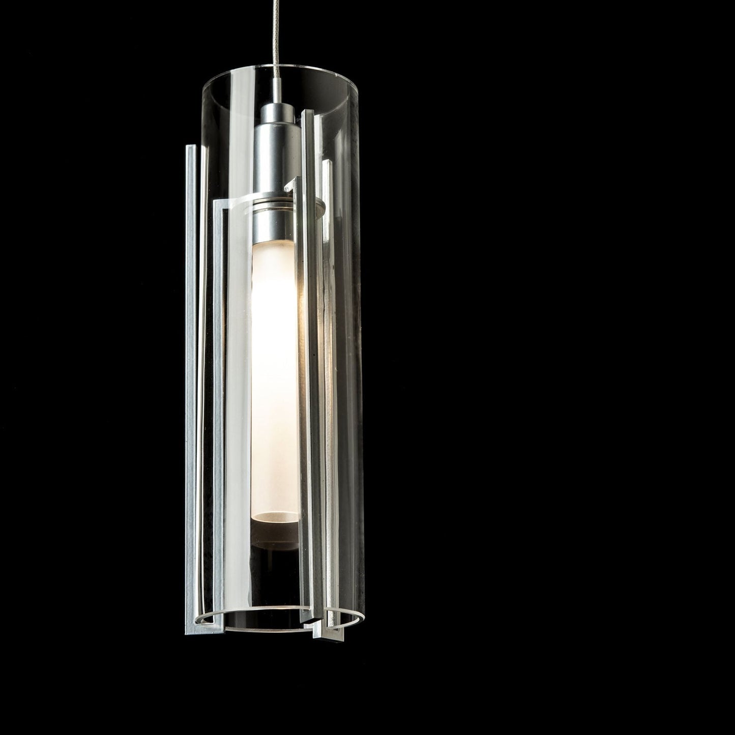 Exos Glass 9-Light Pendant 9-Light Clear Glass (ZM) in Sterling
