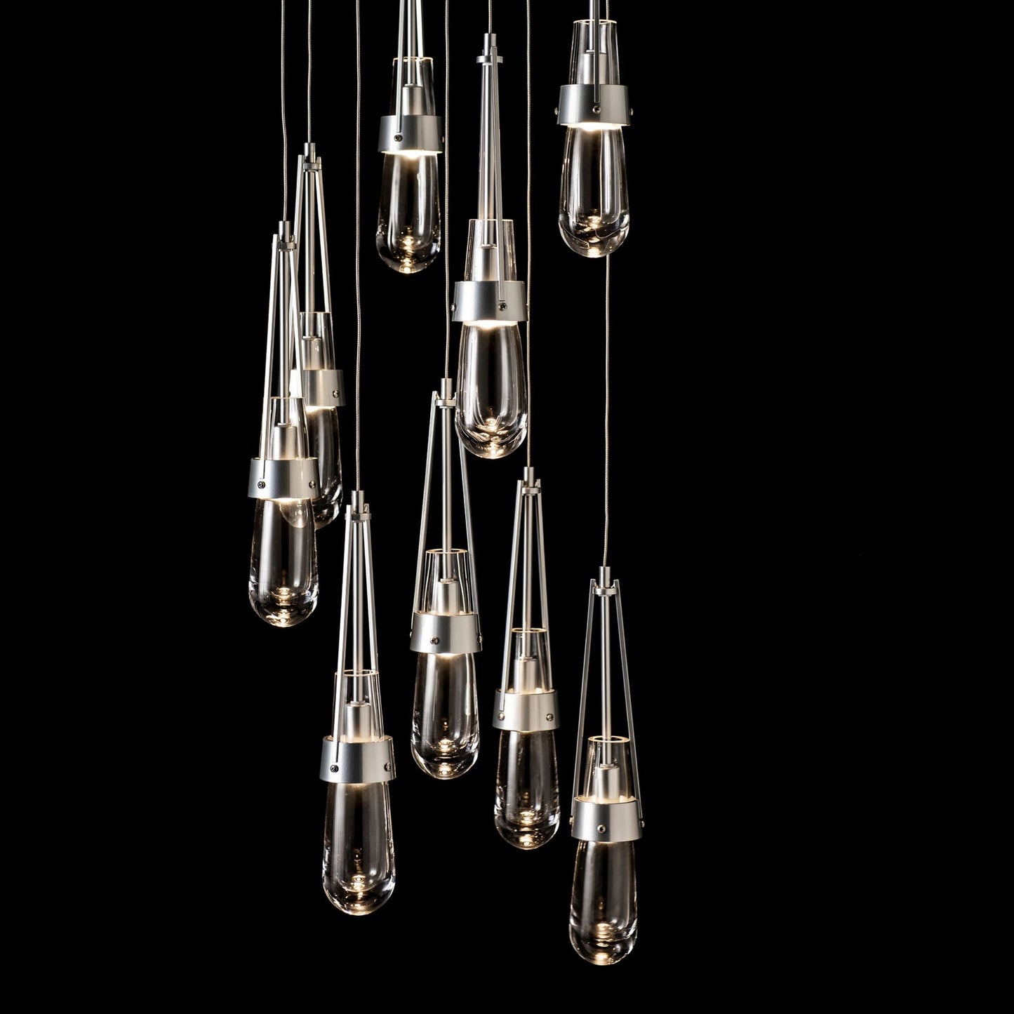 Link 9-Light Clear Glass Pendant 9-Light Clear Glass (ZM) in Sterling
