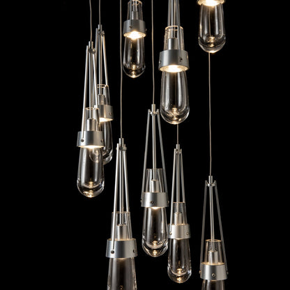 Link 9-Light Clear Glass Pendant 9-Light Clear Glass (ZM) in Sterling