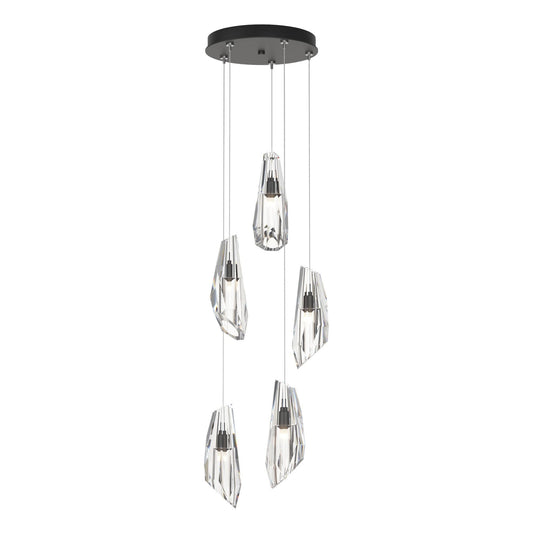 Luma 5-Light Pendant 5-Light Crystal in Black