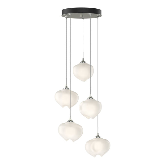 Ume 5-Light Pendant 5-Light Frosted Glass (FD) in Sterling