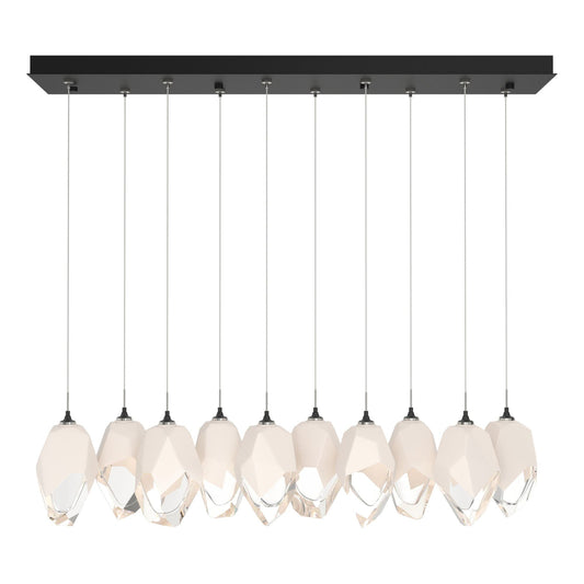 Chrysalis 10-Light Large Crystal Pendant 10-Light White Crystal (WP) in Black