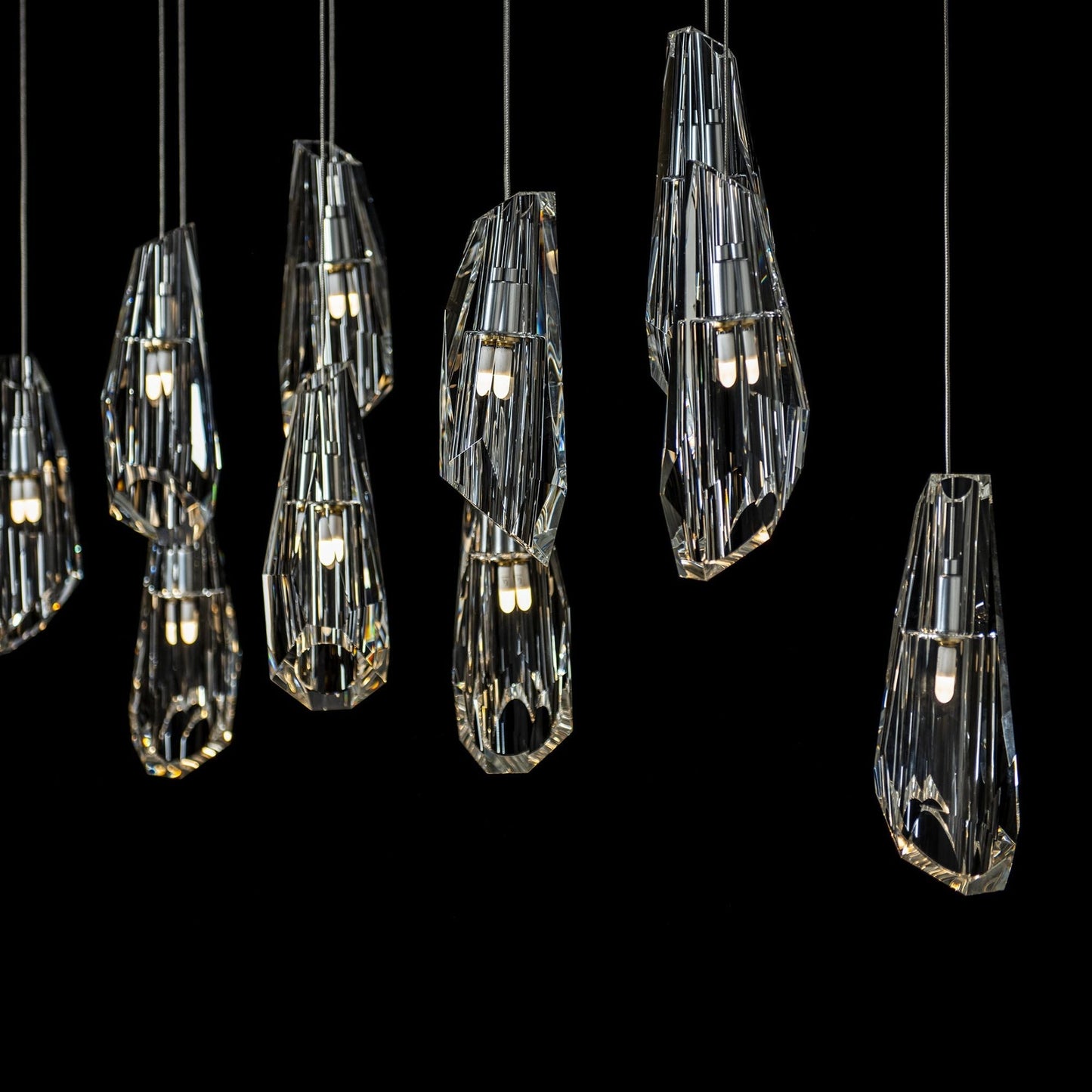 Luma 10-Light Large Crystal Pendant 10-Light Crystal in Sterling