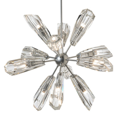 Luma 12-Light Starburst Pendant 12-Light Crystal in Sterling