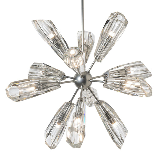 Luma 12-Light Starburst Pendant 12-Light Crystal in Sterling