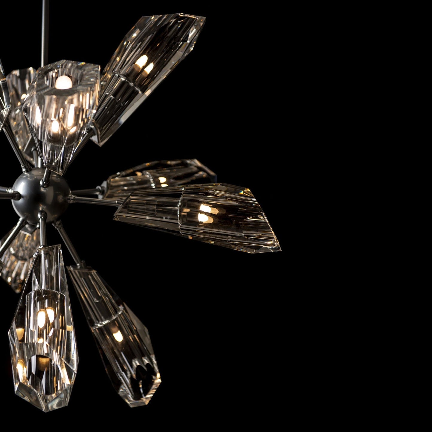 Luma 12-Light Starburst Pendant 12-Light Crystal in Sterling