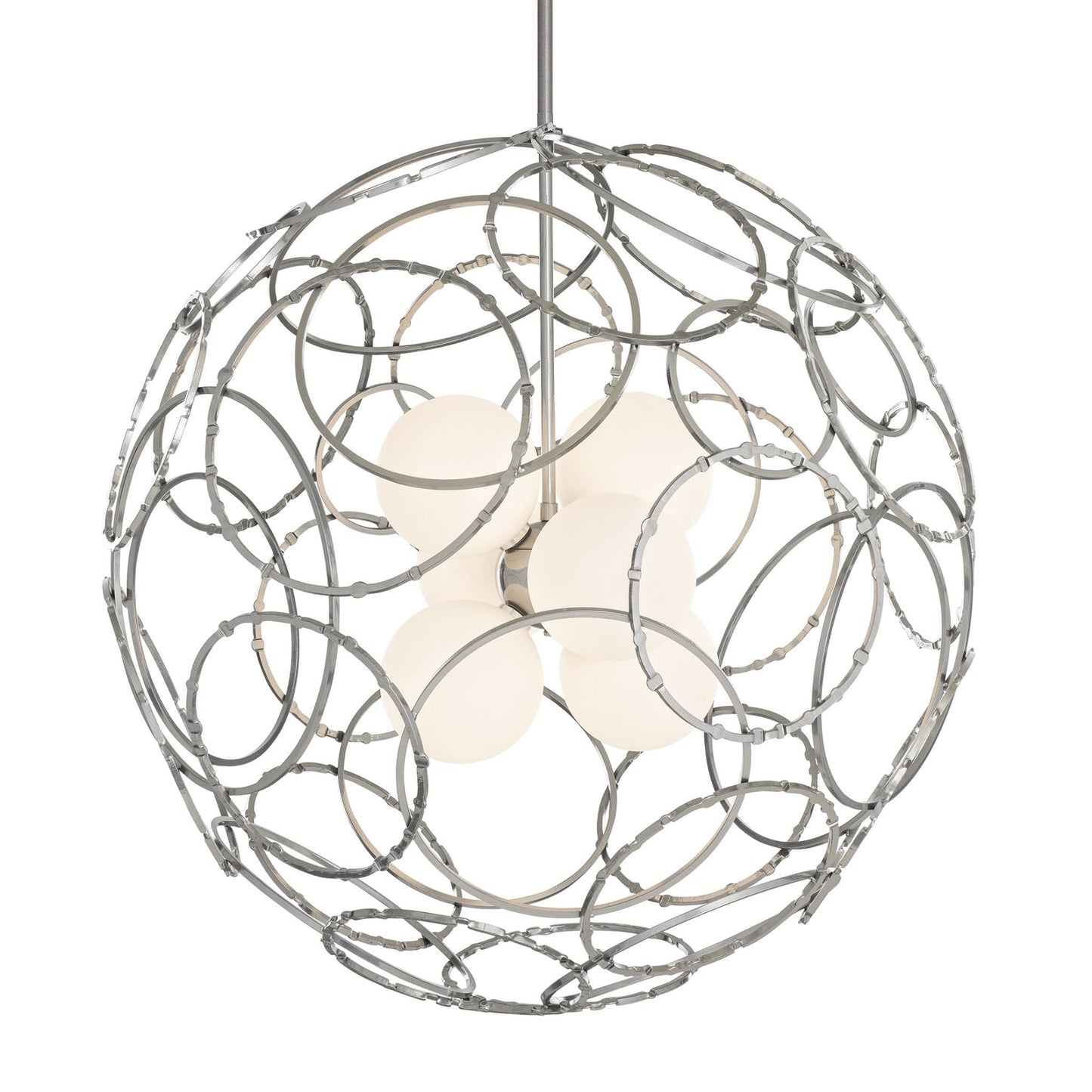 Olympus Orb Pendant 6-Light Opal Glass (GG) in Sterling
