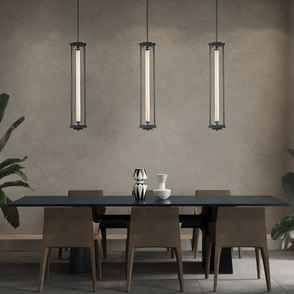 Athena 1-Light Large LED Lantern LED Clear Glass (ZM) in Oil Rubbed Bronze