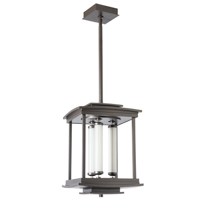 Athena 3-Light LED Lantern LED Clear Glass (ZM) in Dark Smoke
