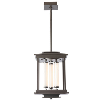 Athena 3-Light LED Lantern LED Clear Glass (ZM) in Dark Smoke