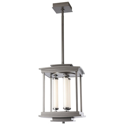 Athena 3-Light LED Lantern LED Clear Glass (ZM) in Dark Smoke