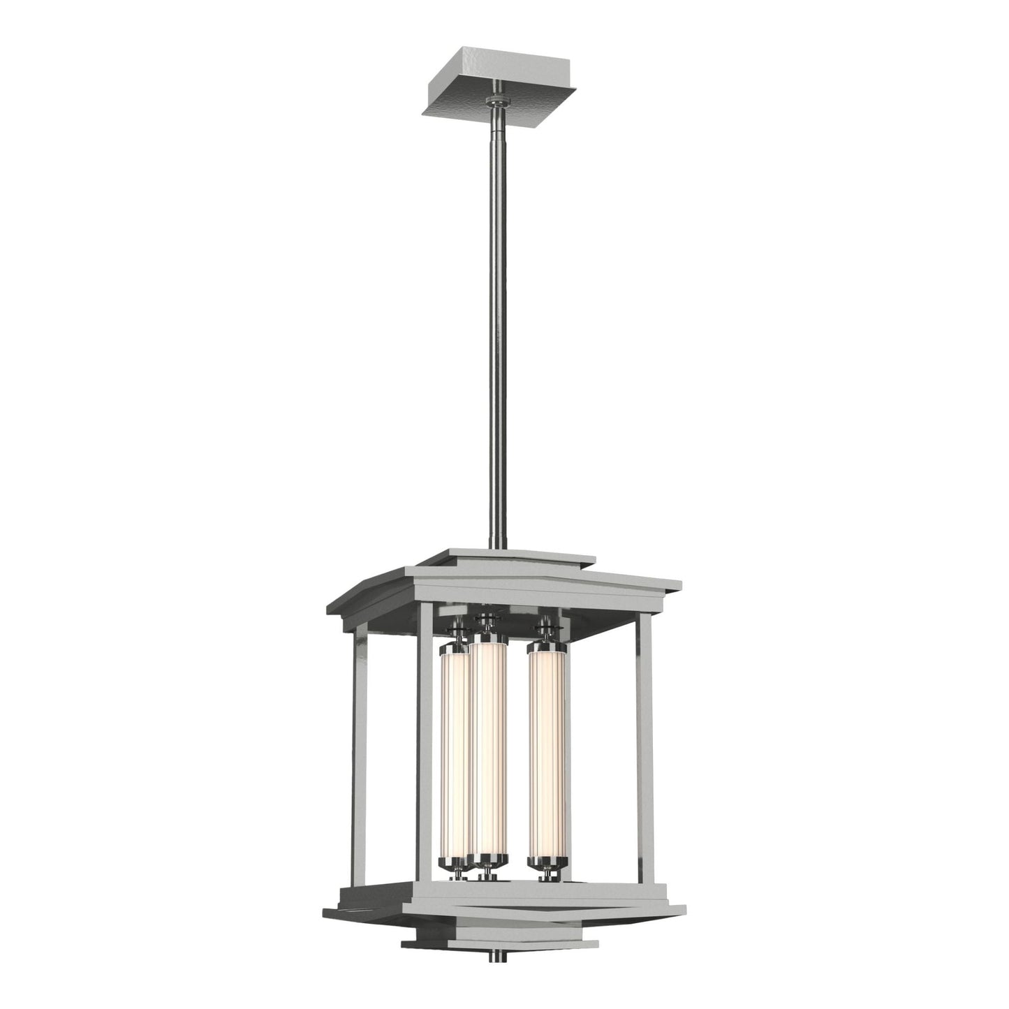 Athena 3-Light LED Lantern LED Clear Glass (ZM) in Sterling