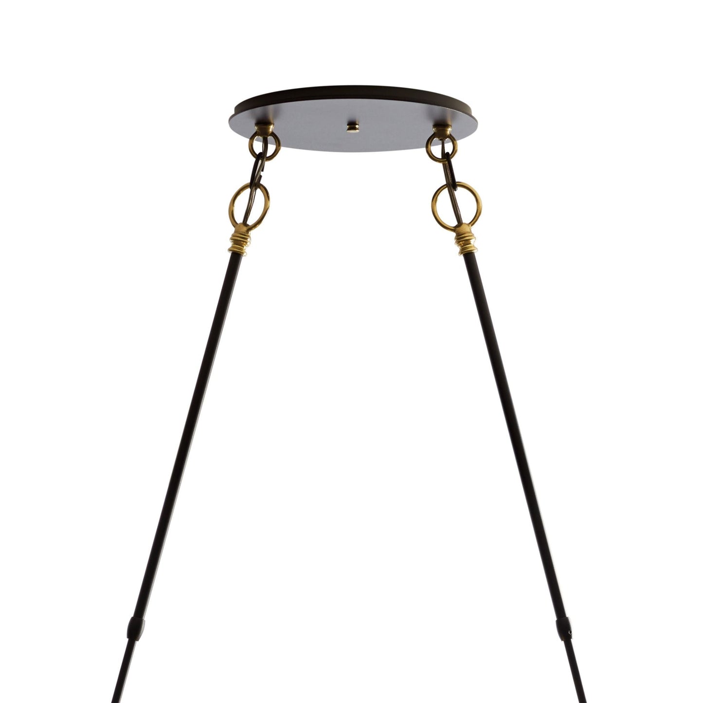 Otto Sphere Pendant 2-Light Stainless Steel Mesh (ZK) in Black with Brass Accents