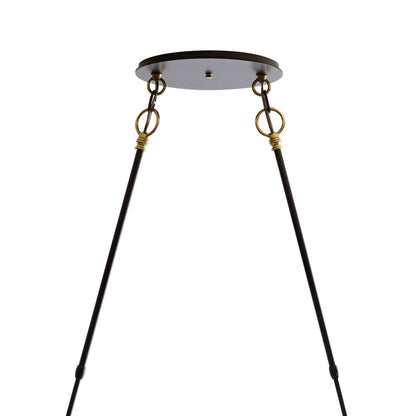 Otto Sphere Pendant 2-Light Stainless Steel Mesh (ZK) in Black with Brass Accents