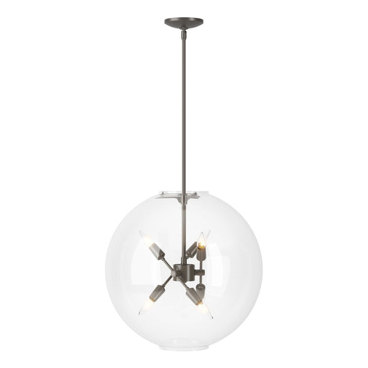 Sfera 6-Light Pendant 6-Light Clear Glass (ZM) in Dark Smoke