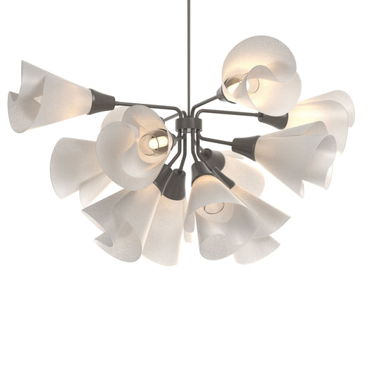 Mobius 12-Light Pendant 12-Light Spun Frost (SH) in Dark Smoke