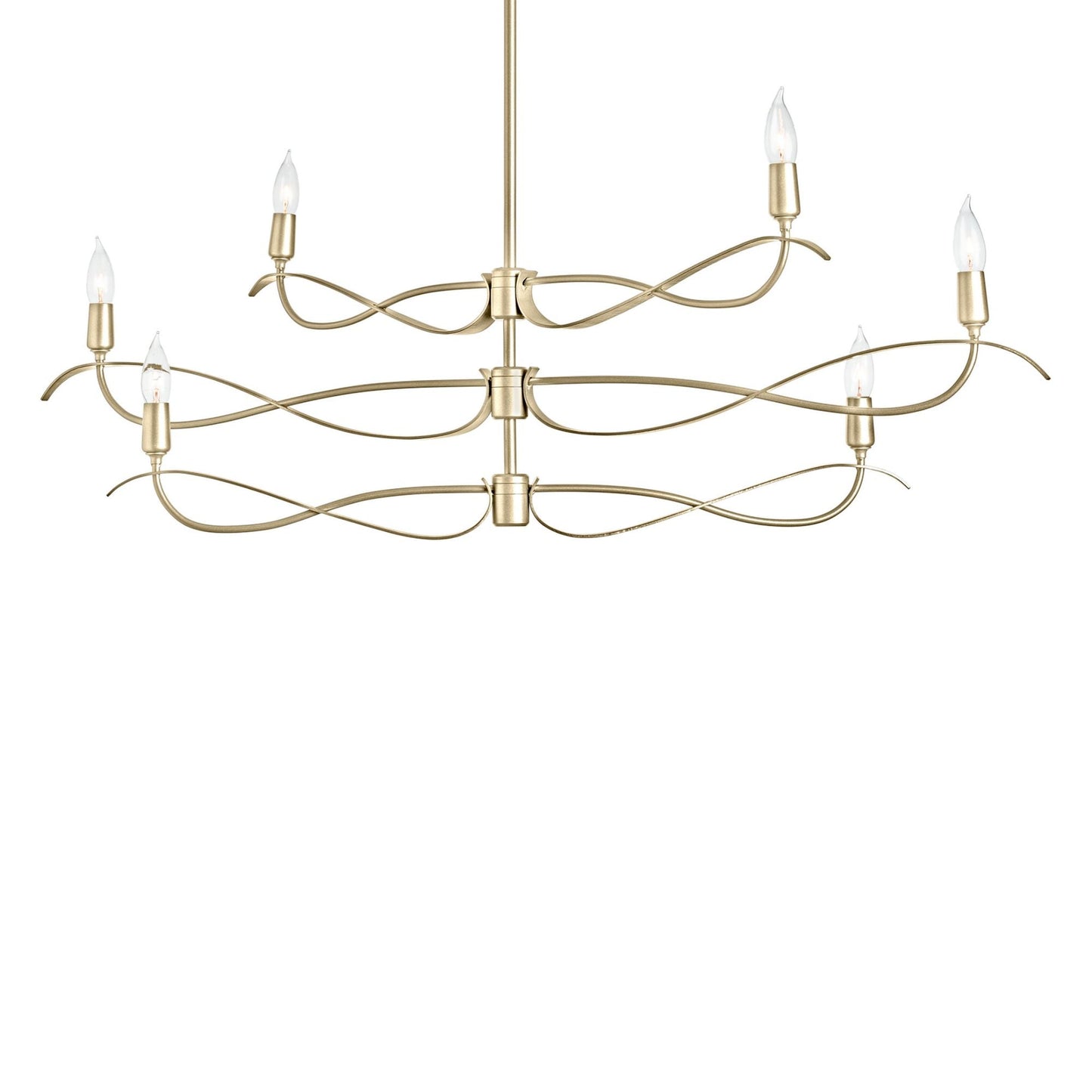 Willow 6-Light Small Chandelier 6-Light in Modern Brass