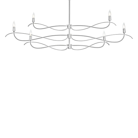 Willow 6-Light Large Chandelier 6-Light in Sterling