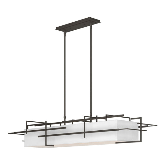 Etch Pendant 4-Light Natural Anna Shade (SF) in Dark Smoke
