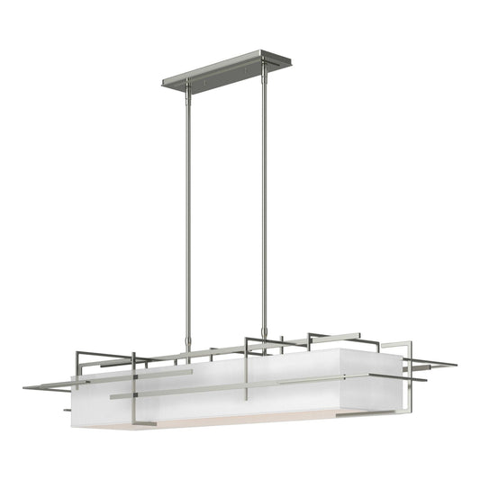 Etch Pendant 4-Light Natural Anna Shade (SF) in Sterling