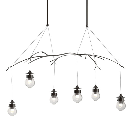 Kiwi Pendant 6-Light Clear Glass (ZM) in Oil Rubbed Bronze