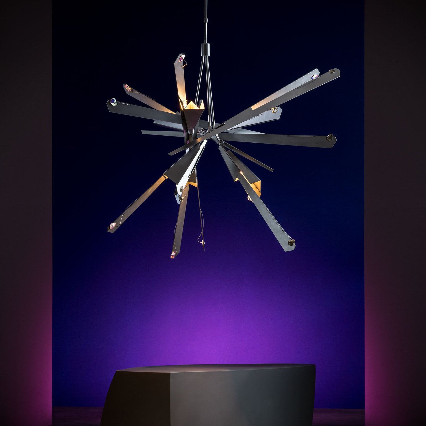 Nova 6 Light 47-3/16" Wide Abstract Chandelier with Swarovski Crystals