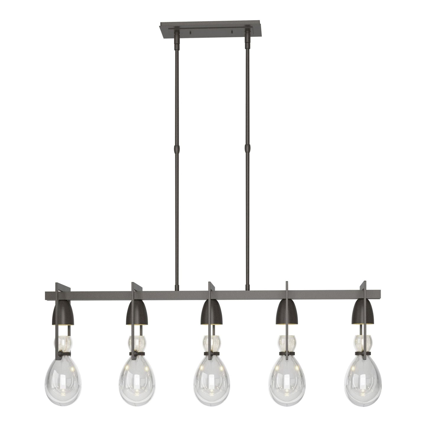 Apothecary Pendant 5-Light Clear Glass (ZM) in Dark Smoke