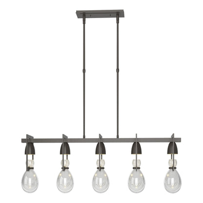 Apothecary Pendant 5-Light Clear Glass (ZM) in Dark Smoke