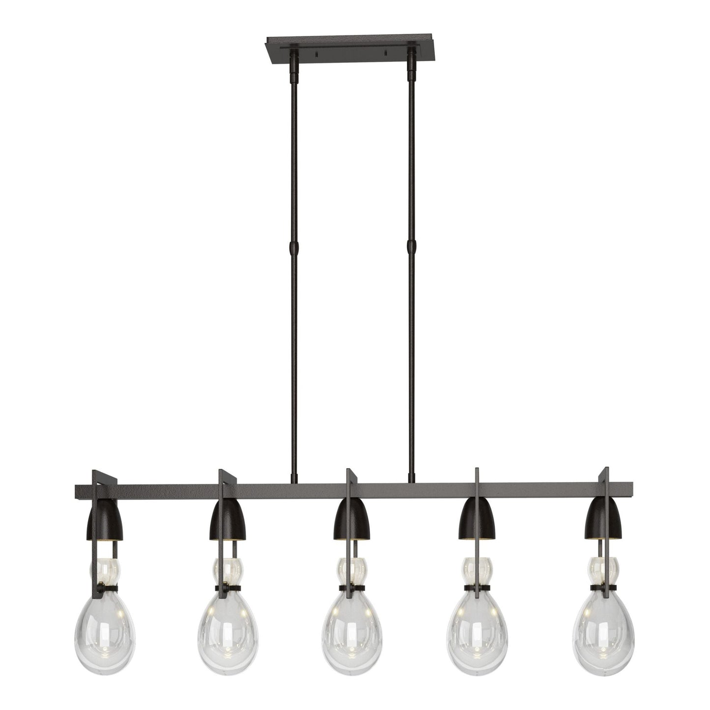 Apothecary Pendant 5-Light Clear Glass (ZM) in Oil Rubbed Bronze